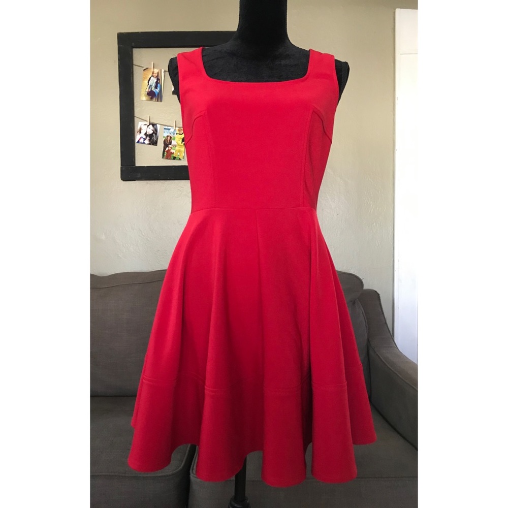 Red Lulus Sleeveless Holiday Dress Size Large